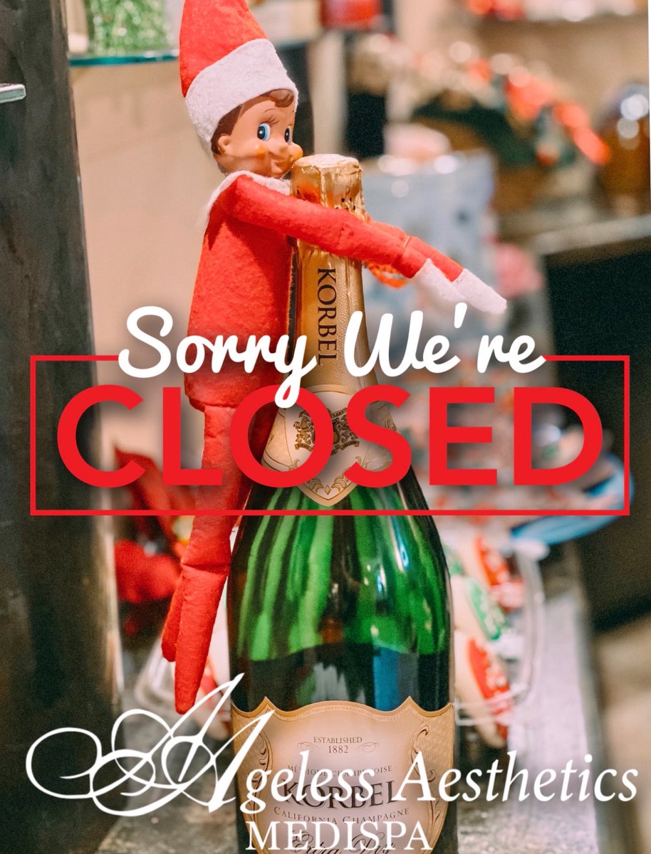 aamedispa's tweet photo. Sorry Santa🎅🏼….we’re CLOSING at 11am today so our Ageless🧝🏾‍♀️🧝‍♂️🧝Elves can PARTY‼️

See you Monday at 9am!

#aamedispa #agelesselves #christmasparty https://t.co/5KbPtM0cjG