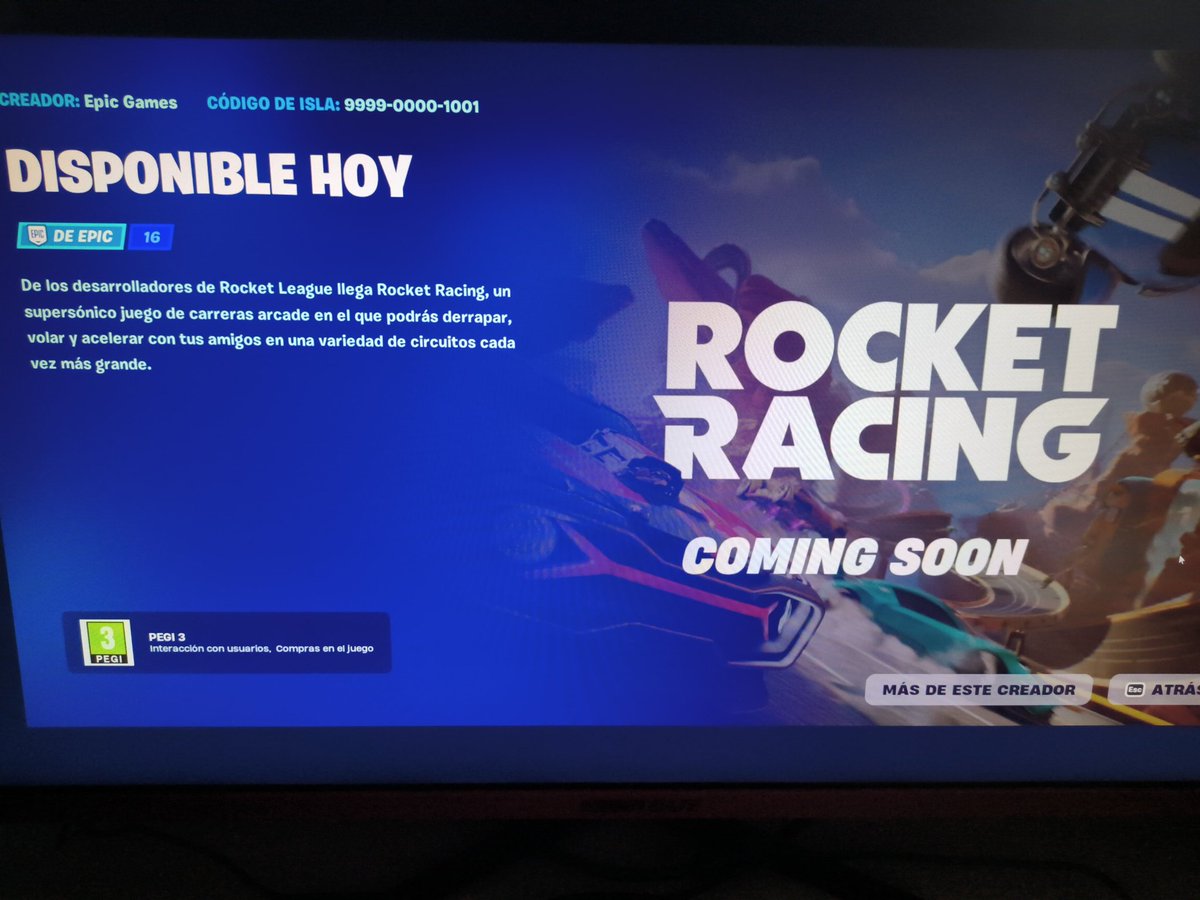 domiPeli41's tweet photo. @Fortnite_ES @Fortnite_ES me sale que el evento de rocket racing es hoy, pero no lo puedo jugar!!!, no me dejaaaaa, pero cuando se puede???? https://t.co/T3KSX8B2wp