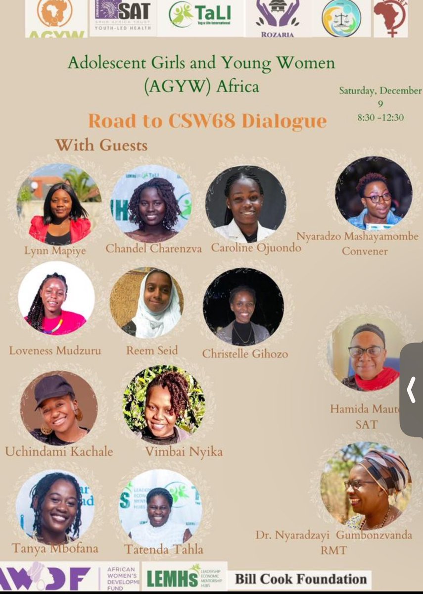 The road to #CSW68 begins!!  Join us and other young women from across the African continent on our AGYW Africa platform as we discuss engagement of #AGYW in Africa and prepare for CSW68!  As we come to the end of #GBV