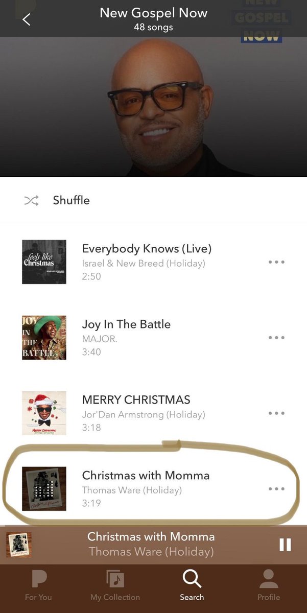 ThomasWare's tweet image. Whoa! My song is #4 on Pandora’s New Gospel Now! Pandora Music Thanks for the love on my new record. #Pandora #pandoramusic ❤️🙌🏿 #christmaswithmomma #therealthomasware