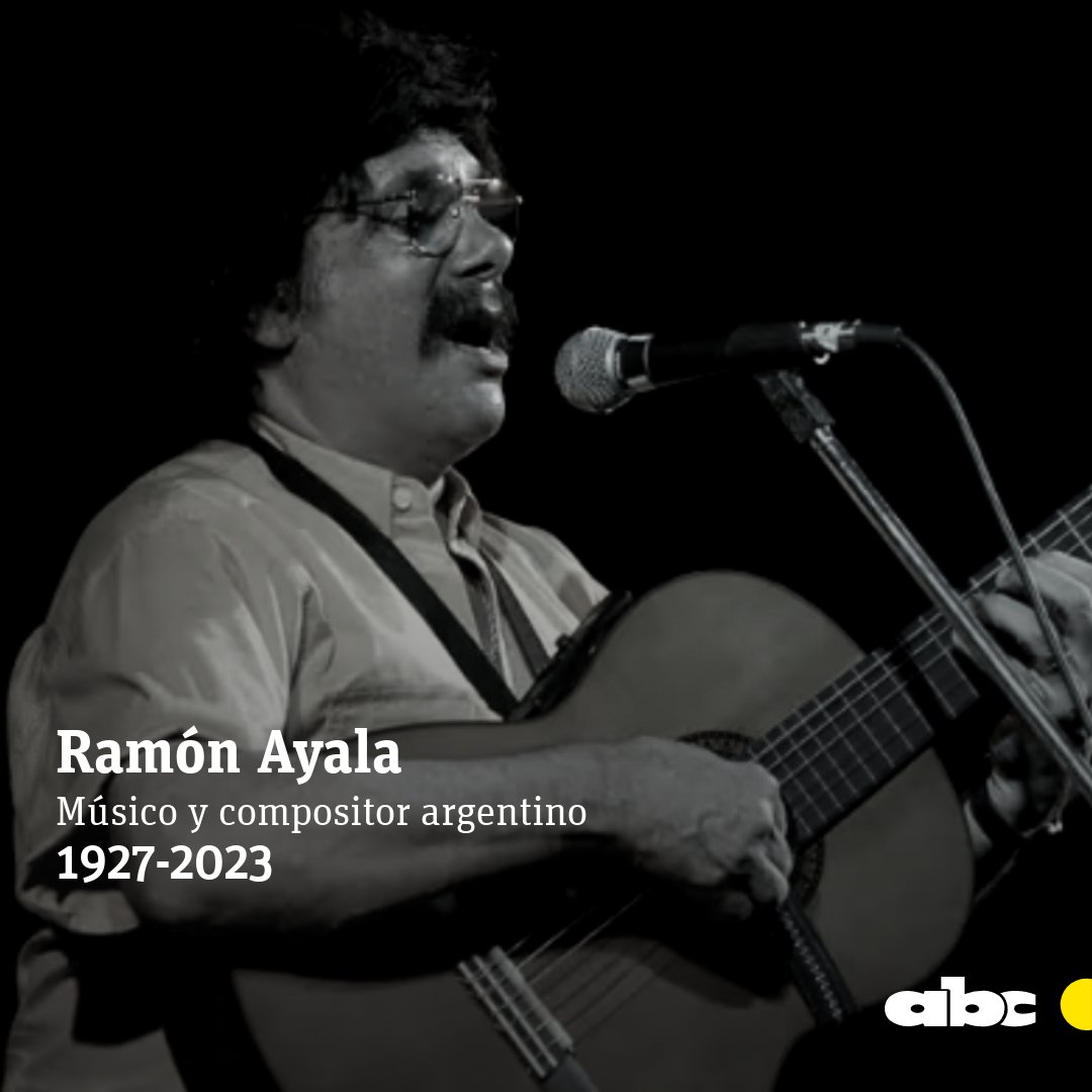 #ABCInMemoriam | Ramón Ayala, el músico y compositor argentino que ha mantenido un estrecho vínculo artístico con el Paraguay, falleció anoche en Buenos Aires a los 96 años.

abc.com.py/espectaculos/m…