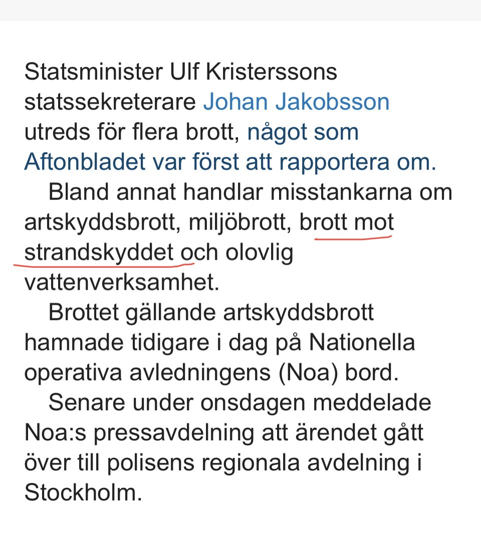 @beckmansasikter Nu ska det bli lagligt att exploatera och privatisera mer av kust och stränder, inkl att strunta i djur och natur som lever och frodas där. 

Strandskyddet har två syften:
1. Värna och skydda växter och djurliv.
2. Att säkra allmänhetens tillgång till kust och stränder.