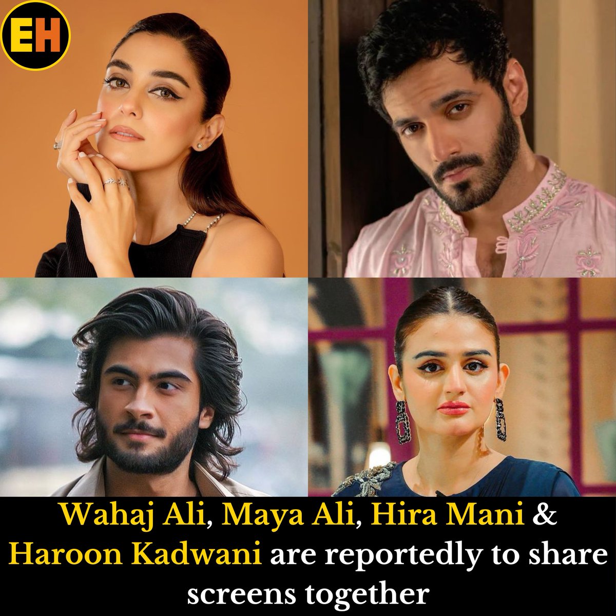 #HiraMani #HaroonKadwani & #JoBicharGaye duo set to make an appearance in a project of #7thSky, written by prolific writer #KhalilUrRehmanQamar & directed by #HaseebHassan. It has not been confirmed yet, but if it happens, it will prove to be a remarkable one.
#WahajAli #MayaAli