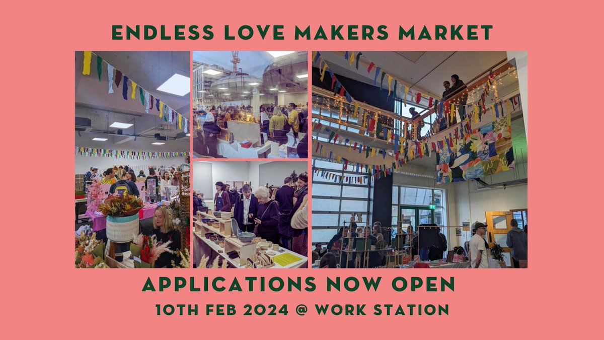 Applications for the @ELC_sheff's Makers Market are now open! Join the celebration of art, craft and design at Showroom Work Station on 10th February 2024. Sign-up here: bit.ly/3TecWEA