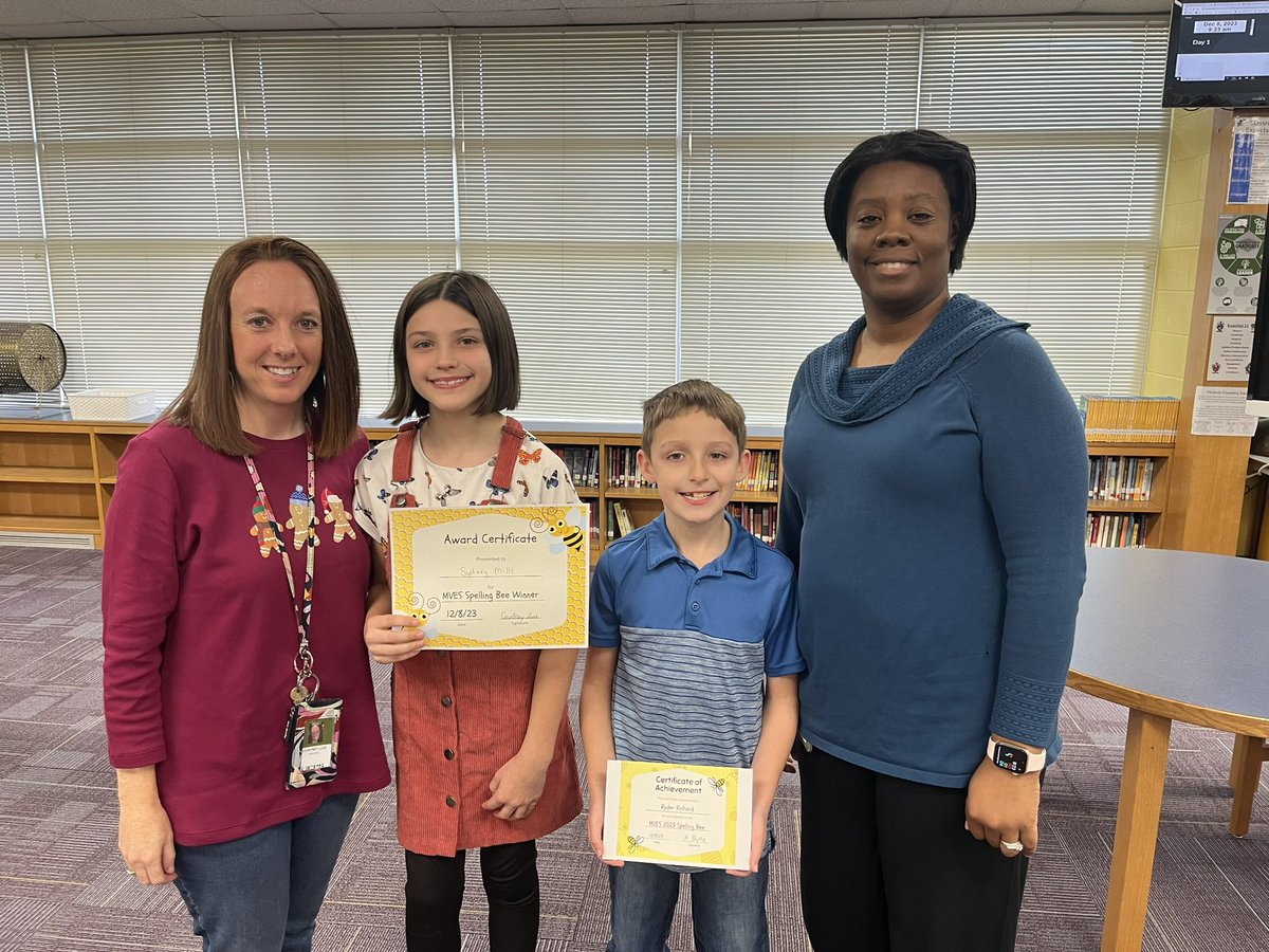 We are so proud of each of our Spelling Bee contestants! Congratulations to our Spelling Bee Winner Sydney Mills and Runner Up Ryder Richard! @UCPSNC @courtneyluce12 @AGHoulihan @APCrystleWelsh @Renee_McKinnon1