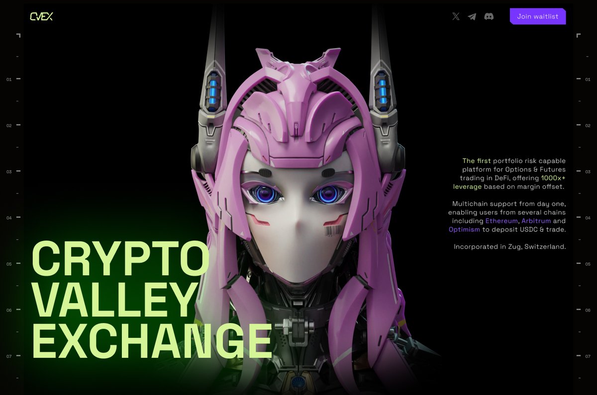 🌟 Introducing Crypto Valley Exchange (CVEX): A Decentralised Futures &amp; Options Trading Platform for Crypto and Commodities.

Get ready to revolutionise your trading experience with CVEX, a pioneering new Decentralised Derivatives Exchange (#DDEX) platform.

CVEX Advantages:

🔹