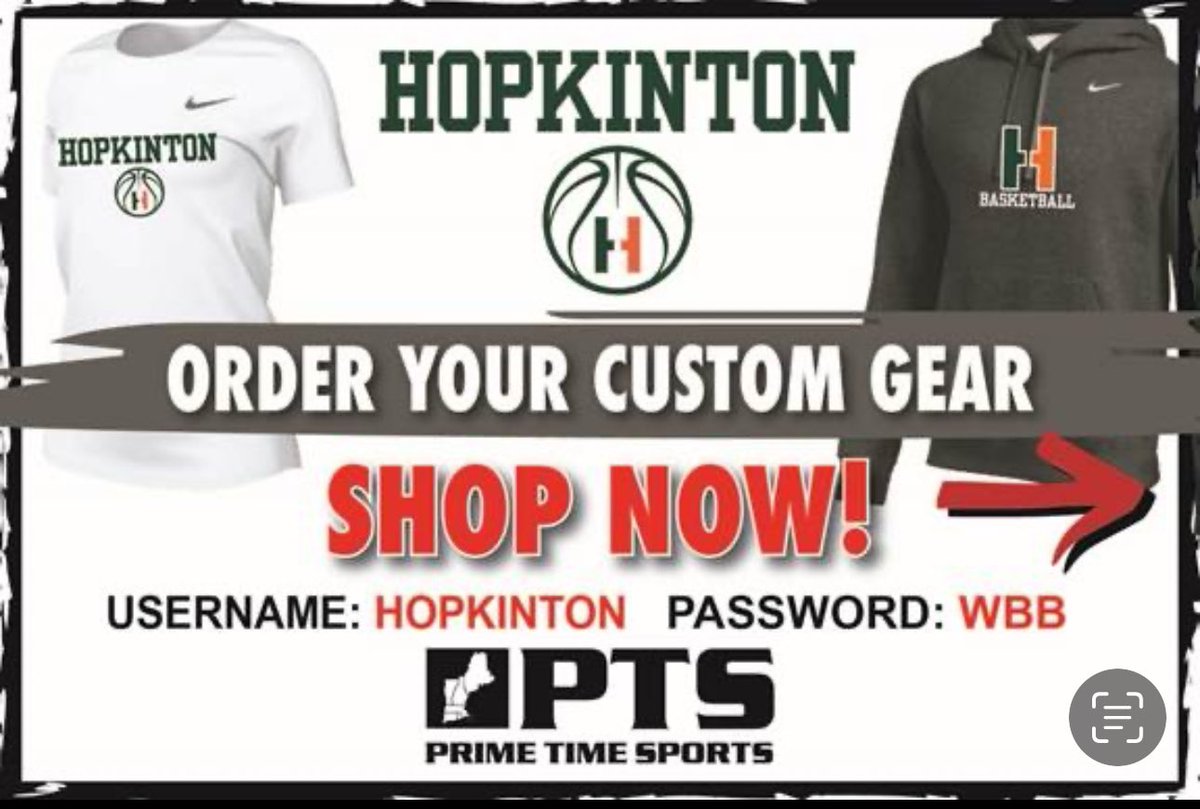 Our team store is being extended for one more week!  Order by 12/13.

Click here to purchase Hopkinton Basketball gear:  ptsteam.com/store/index.ph…