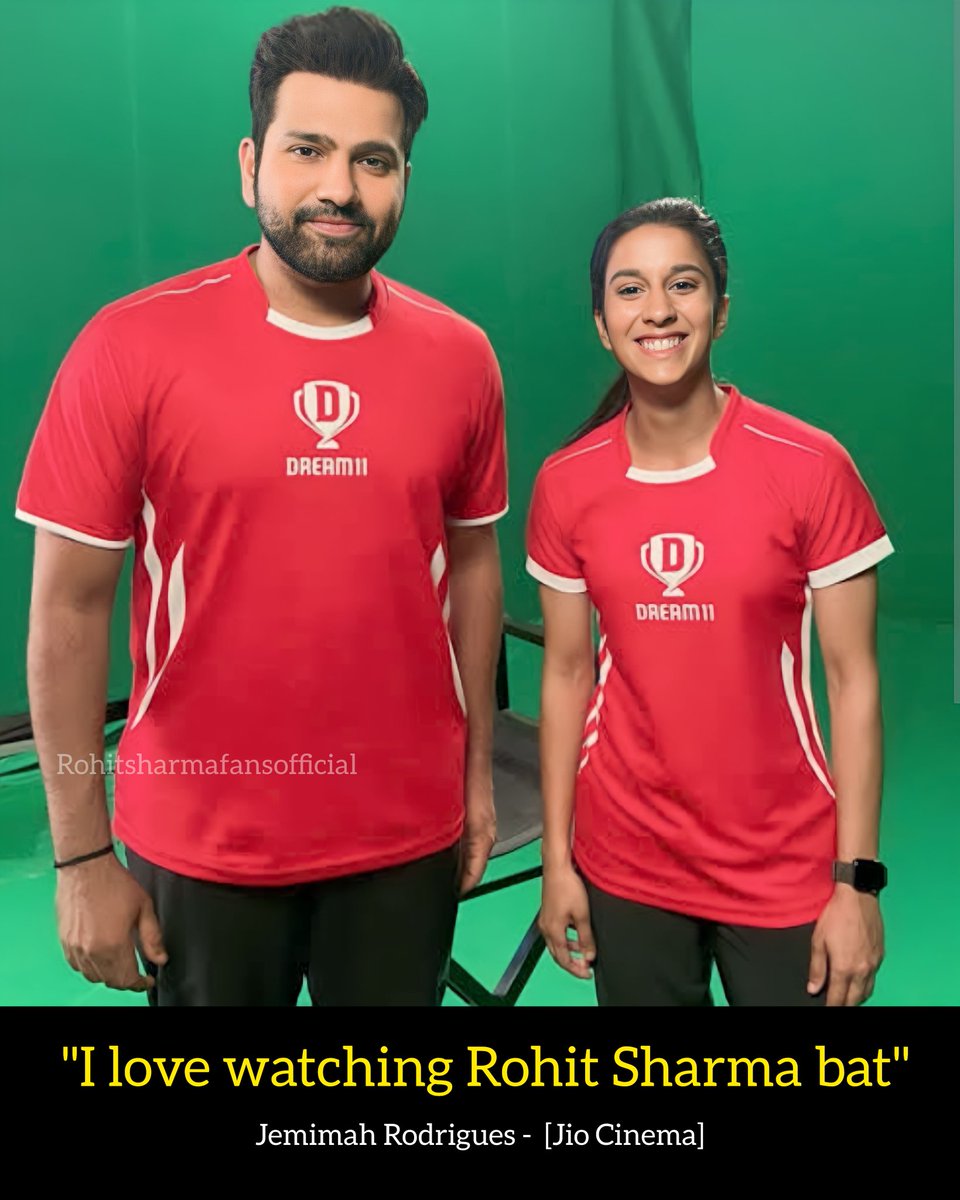 Jemimah Rodrigues said 'I love watching Rohit Sharma bat'. [Jio Cinema]

#RohitSharma #jemimahRodrigues