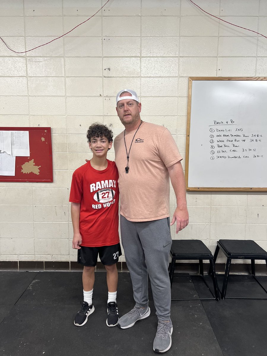 RamayRedWolveFB's tweet photo. Offseason Wolf of the week for Week 3. Manning Mones. Dude straight grinding!! #buildingpurpledawgs @ramaypride1 https://t.co/dX7669pzBj
