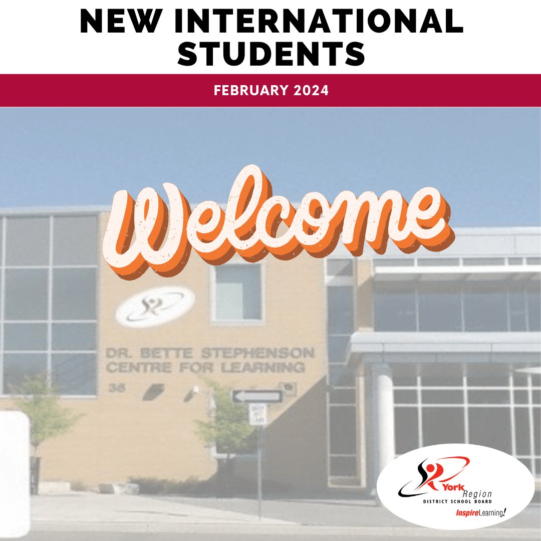 YRDSB_IES's tweet photo. We are now preparing for the arrival of New International Students for February 2024. Emails were sent to all the new international students (Elementary and Secondary). Please check your email and review the contents of the message carefully. https://t.co/5rPS4qXX7S
