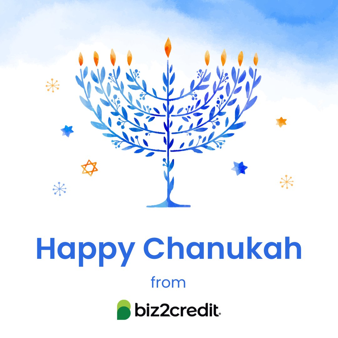 Happy Chanukah 🕎 from all of us at Biz2Credit! May the Festival of Lights bring happiness and success to you and your endeavors. #HappyChanukah #HappyHanukkah #festivaloflights #success #Prosperity #Entrepreneurship #smallbusiness #fintech #smallbusinessowner #holidays