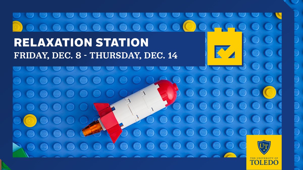 Grab some LEGO and enjoy a break at the Relaxation Station in the Carlson Library. The station opens today at noon in Carlson 1005 and will remain open throughout exam week. ➡️ myut.link/w5z