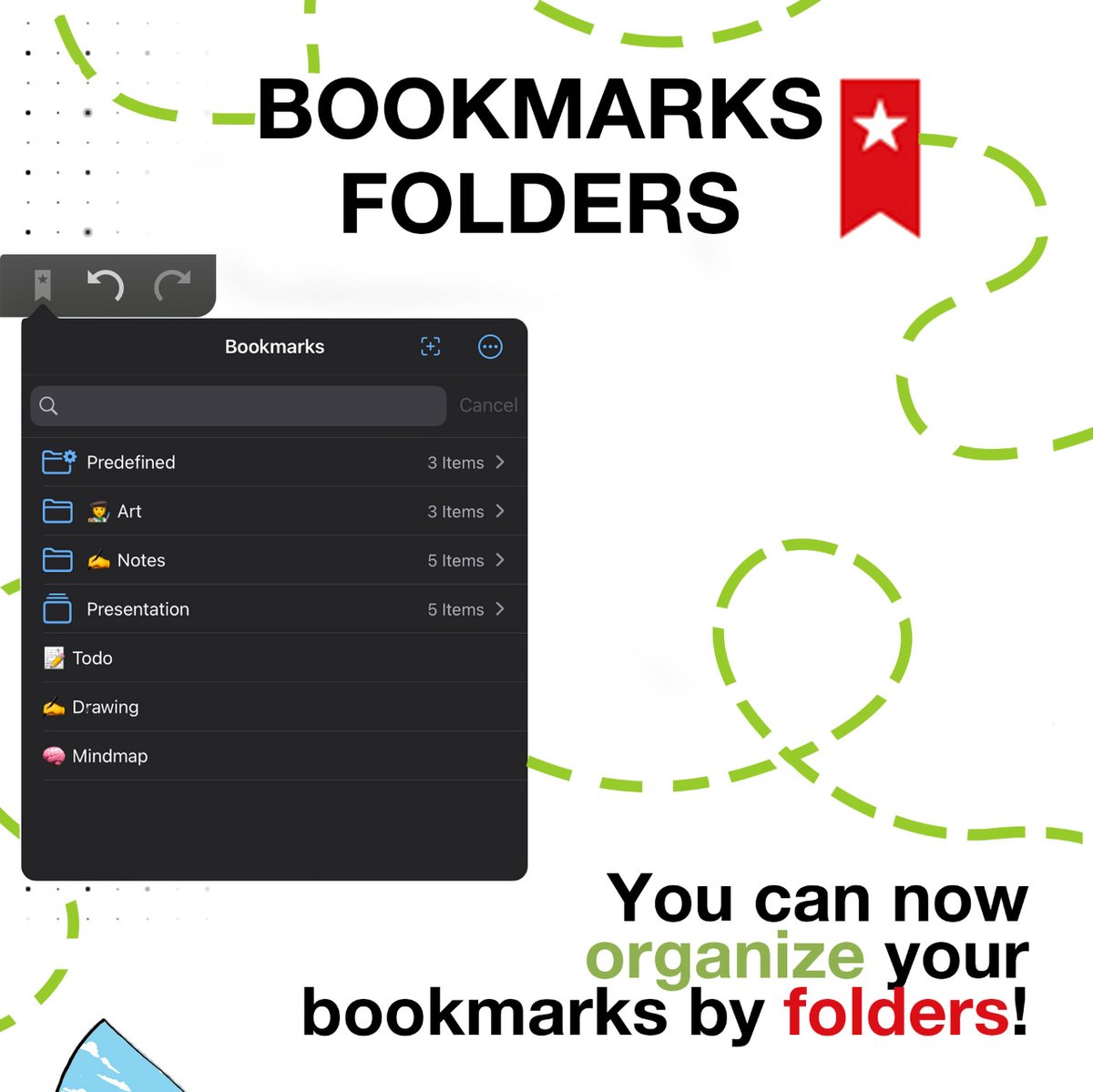 You can now organize your bookmarks by folders!📁 #endlesspaper