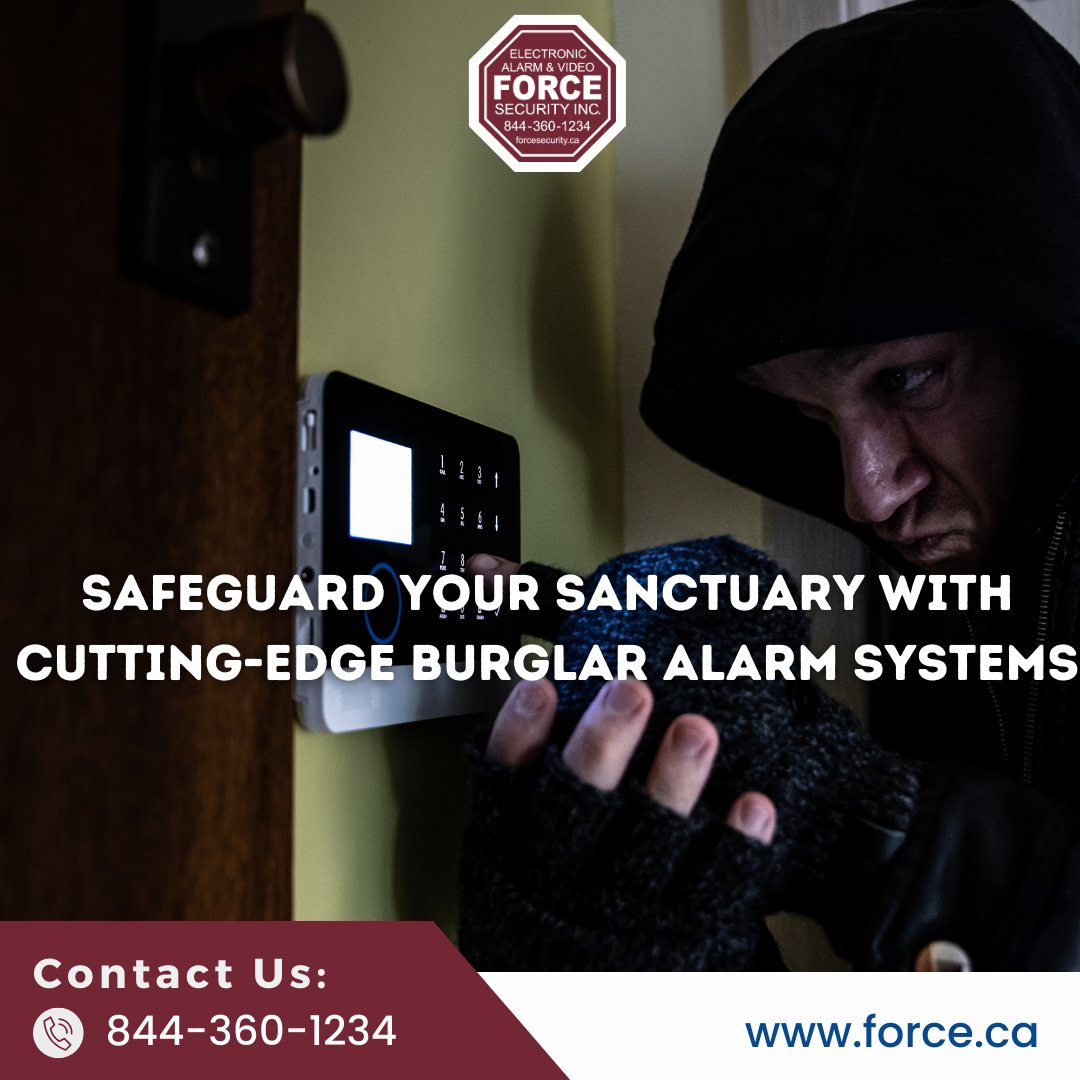 🏢🔒 Protect your business premises from unauthorized access and potential theft. With our state-of-the-art burglar alarm systems, Force Security Inc. ensures your business stays safe and secure at all times. #BusinessSafety #BurglarAlarm #ForceSecurity