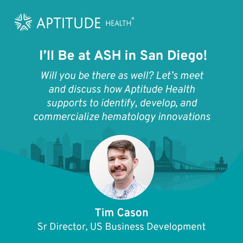 Off to <a href="/ASH_hematology/">ASH</a> today! Interested in discussing cutting-edge solutions in hematology/oncology? Reach out to schedule a meeting and discover how <a href="/Aptitude_Health/">Aptitude Health</a> can support your product development and commercialization in 2024. See you there! #ASH2023