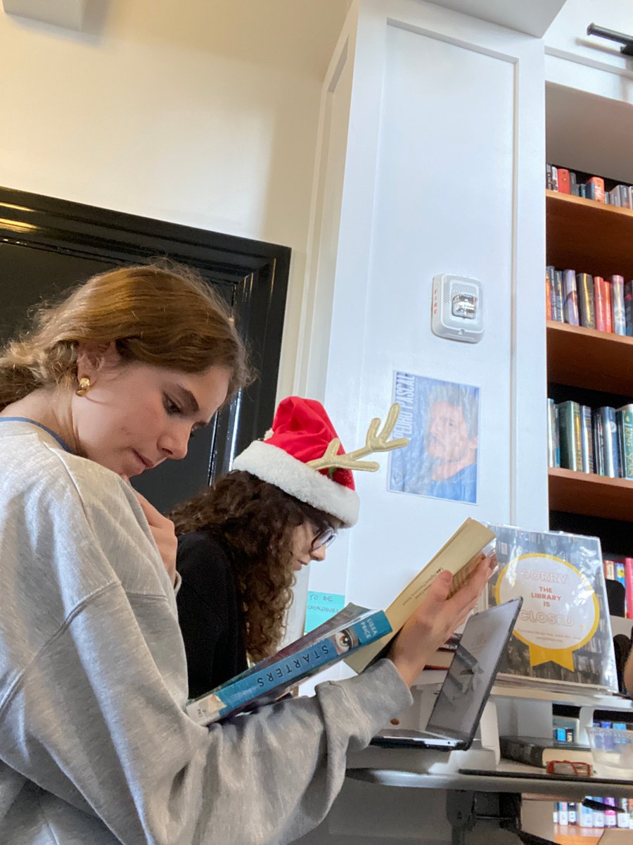 In case you were having a bad day, take a look at these students busily logging the books they've read this quarter to help their class with our competition. As of 12:50pm EST 7th &amp; 8th grade has logged 860 (!!) books! #librarian #library #readingforpleasure