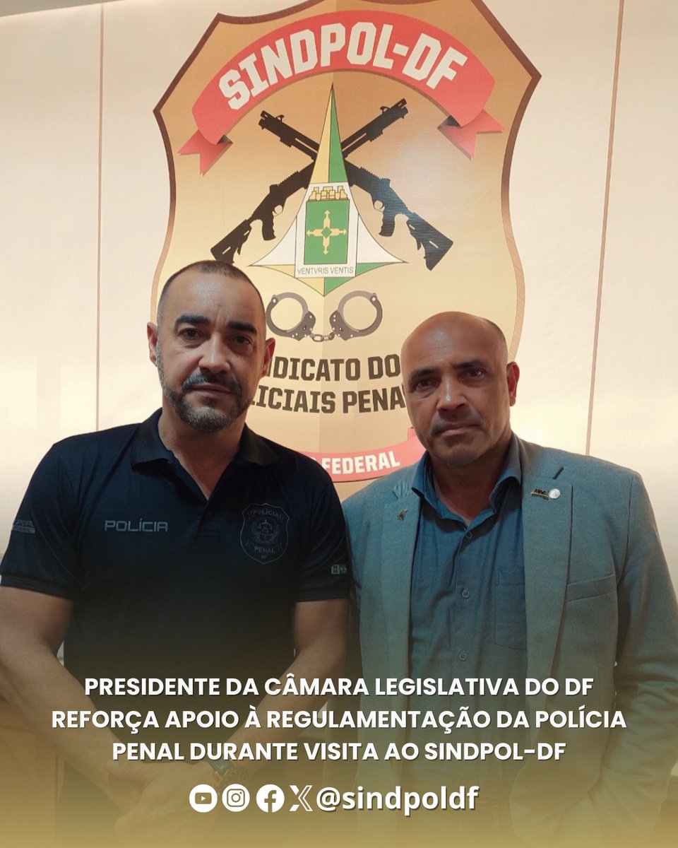 sindpoldf's tweet photo. Na tarde desta quinta-feira (07), o Presidente da Câmara Legislativa do Distrito Federal, Wellington Luiz, visitou a sede do Sindpol-DF para uma reunião com a direção. https://t.co/0HmeyF2HZ7