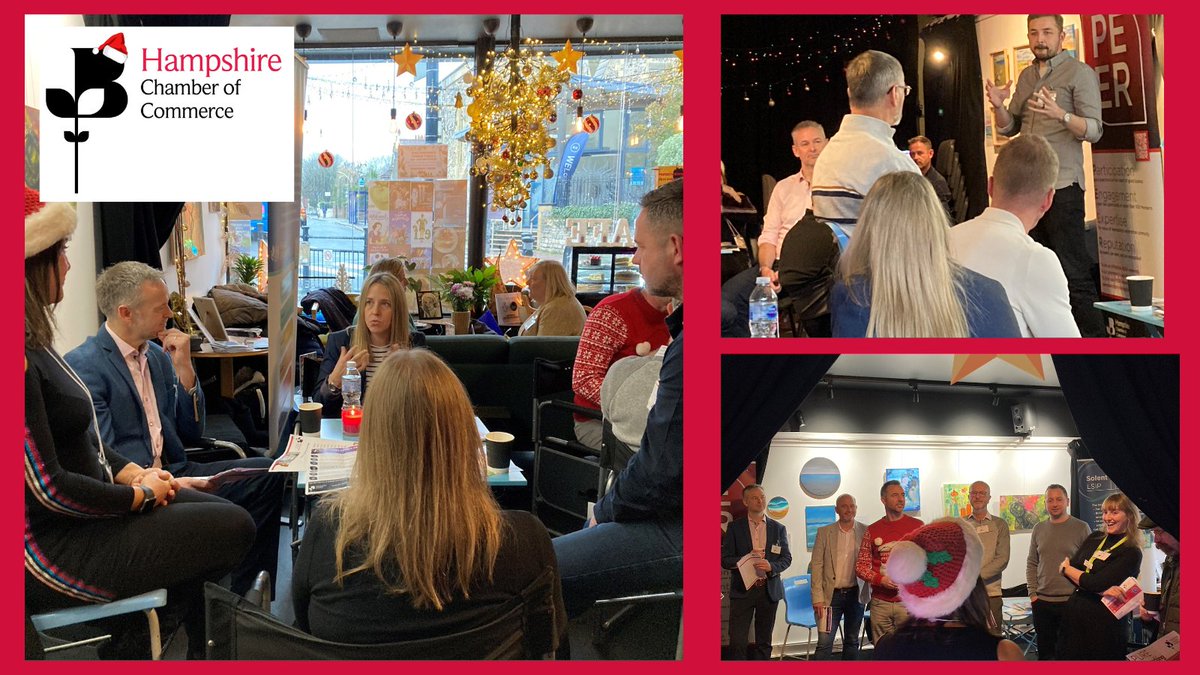 hantschamber's tweet photo. We held our last flagship networking event of the year yesterday in Southsea. Thanks to all the guests who joined us on the festive edition of Pure Networking! 🎄
#christmasnetworking #purenetworking https://t.co/V0T04Jm4QH