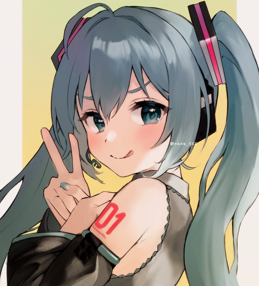 初音ミク ,null 「#いいミクの日  3年分。来年も、その次も、いいミクの日、描く!」|たなぬきのイラスト