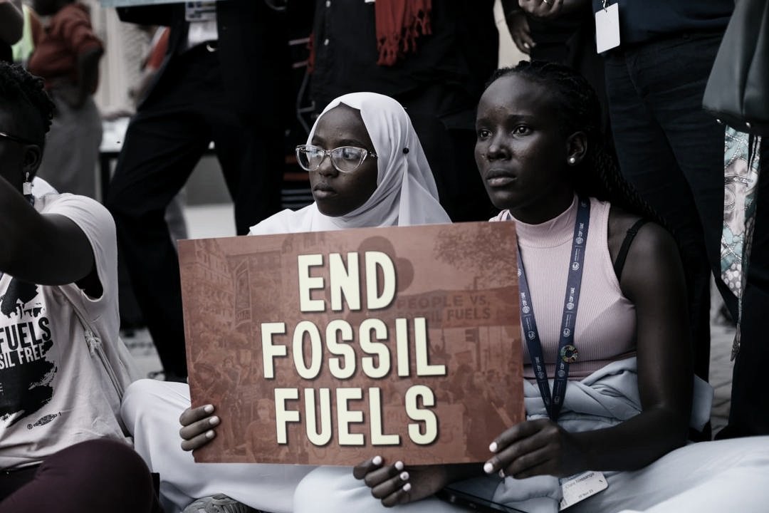 Standing strong for a fossil-free world and a just transition. This is a fight for the voiceless victims of climate change,innocent children, struggling women, and communities facing hardships for a crisis they barely contribute to. #ClimateJustice #FossilFuelPhaseout