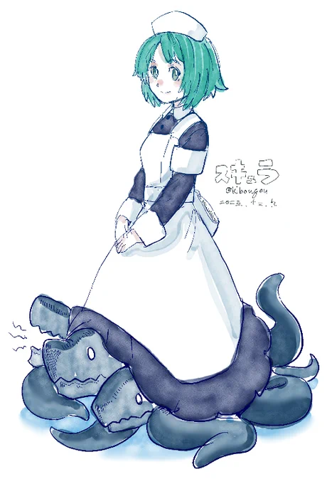 #人外版深夜の真剣お絵描き60分一本勝負「スキュラ」 