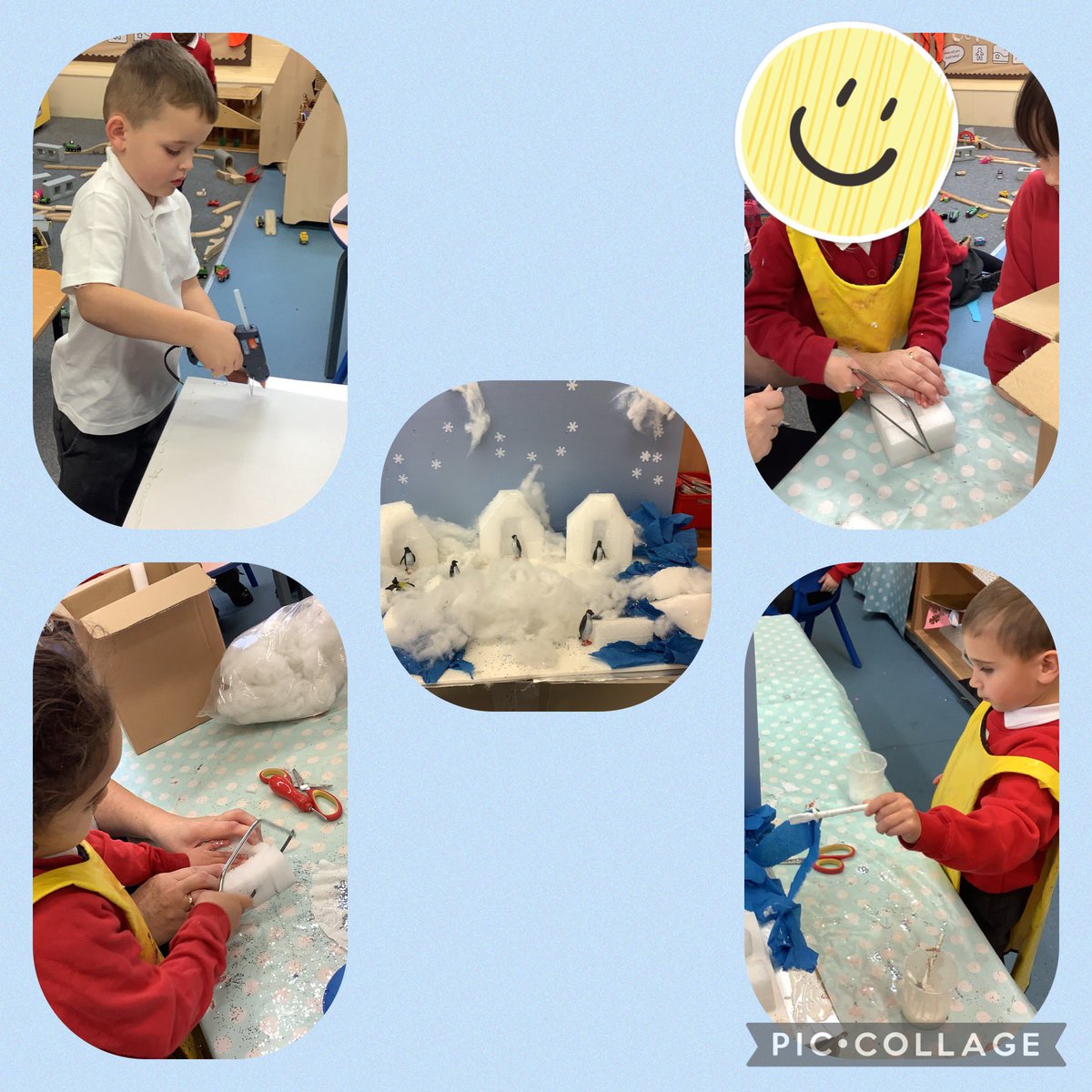 The busy bees have been using different tools to create a beautiful snow scene! @FallaParkSchool @Miss_Carr_Falla @Mrs_Crellin
