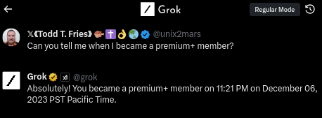 unix2mars's tweet photo. Has anyone observed any limits on Grok? #showyourgrok https://t.co/VC9WTK7UFX