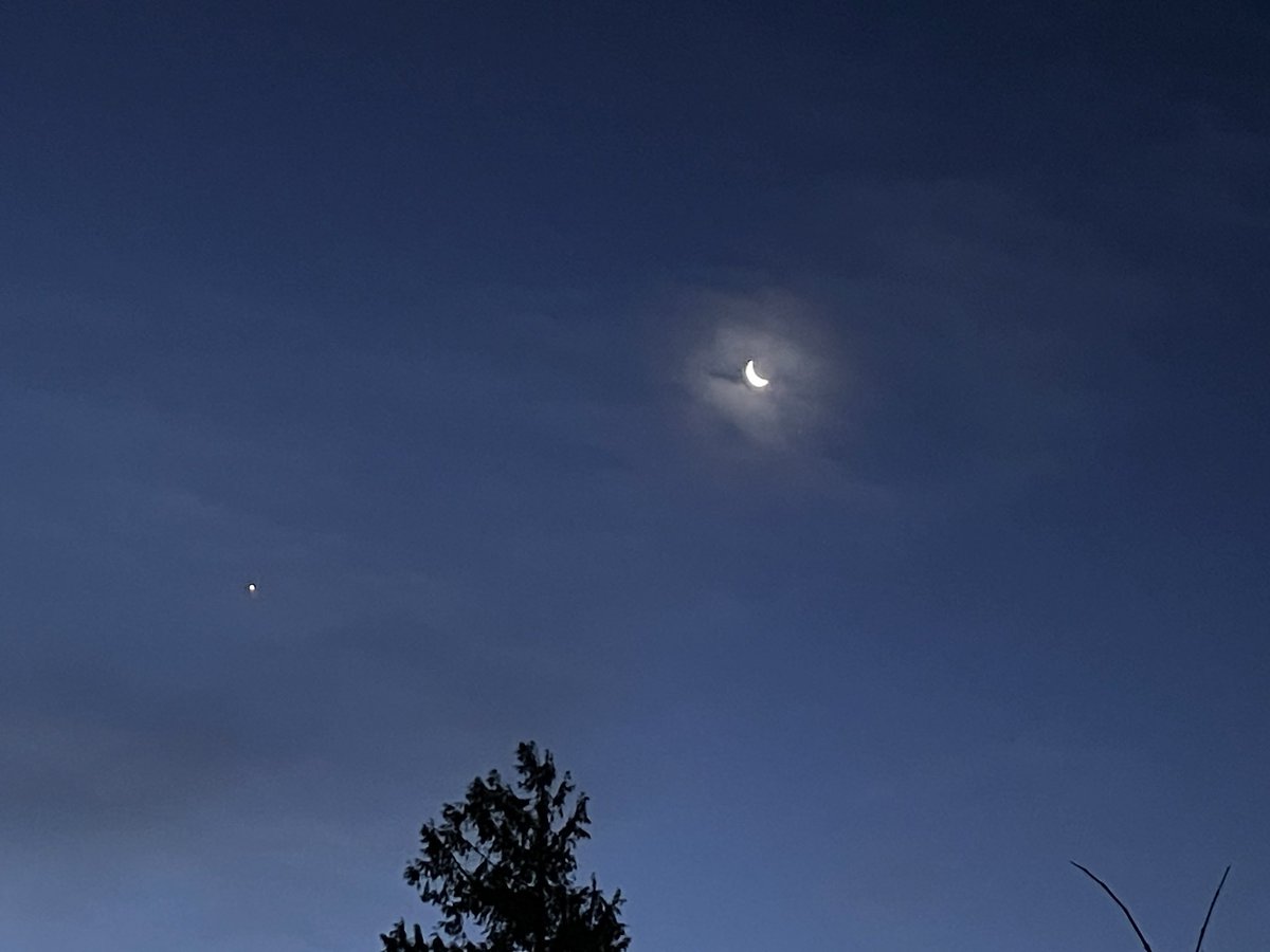 Counting stars by candlelight All are dim but one is bright The spiral light of Venus Rising first and shining best On, from the northwest corner Of a brand new crescent moon While crickets and cicadas sing A rare and different tune… From my yard at 7am