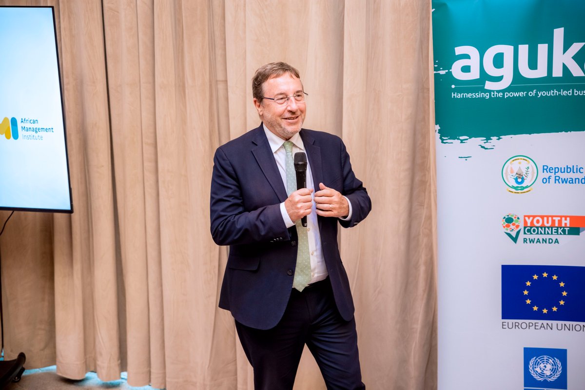 RwandaAMI's tweet photo. It's a wrap!
After months of learning &amp; coaching, participants of the #AGUKAProgram celebrated their entrepreneurial journey yesterday in the presence of the @UNDP Administrator @ASteiner, @EUinRW Amb. @BelenCalvoEU and @MiniYouthRwanda Min. @jnabdallah 1/3 https://t.co/9A06OCs0H6