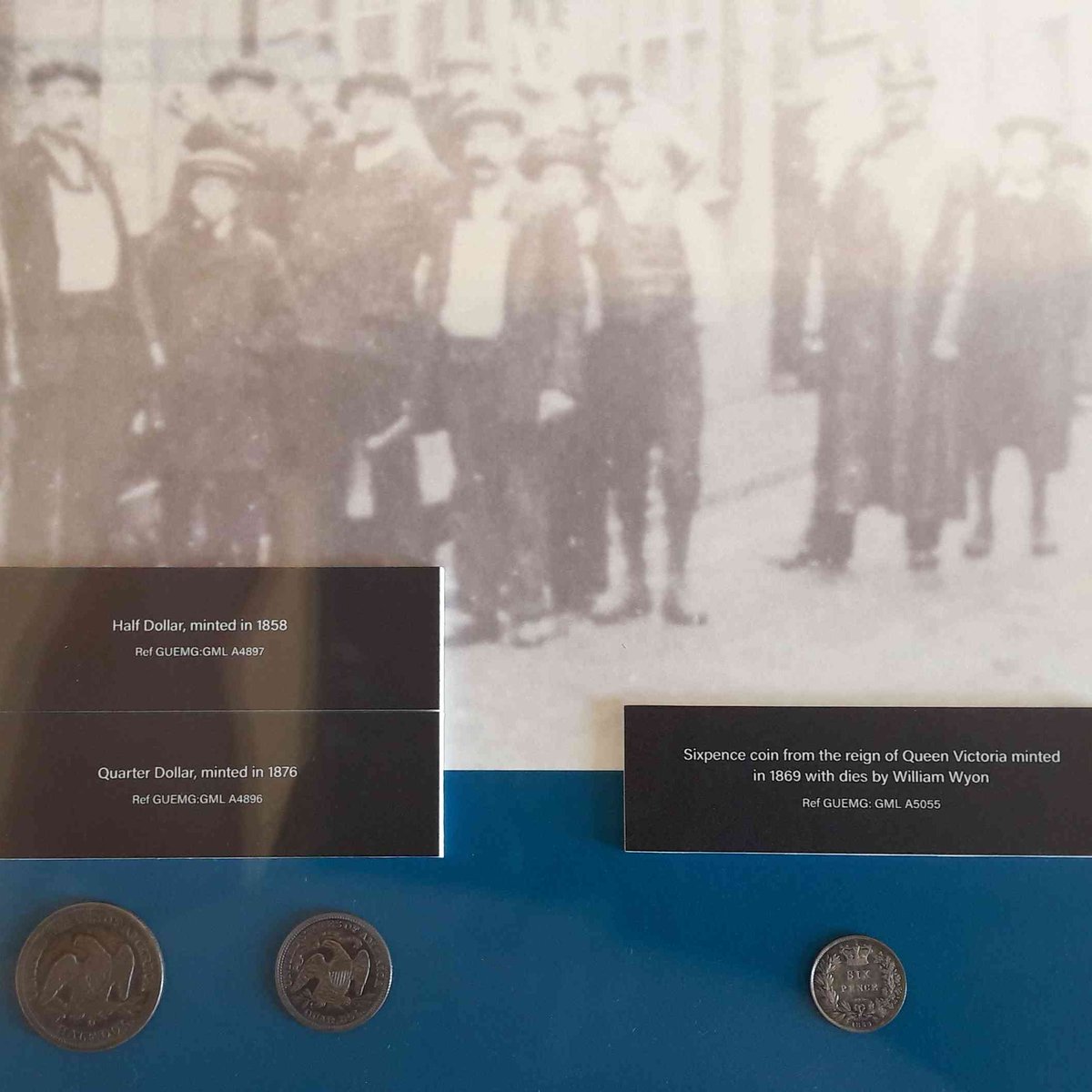 Did you know Guernsey had no proper system of currency in the 19th century? As a centre of trade, all types of coin could be used: @guernseymuseums have lent us some fascinating examples from their collection, on display in the Library's free Renoir exhibition #guernsey #renoir