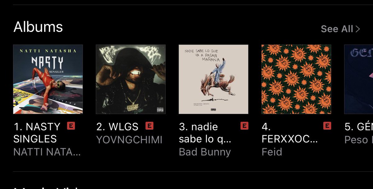 MaynaNevarez's tweet photo. Natti Natasha debuta Número 1 en ITunes en USA con su nuevo album #NastySingles https://t.co/YPxIIk7E3q