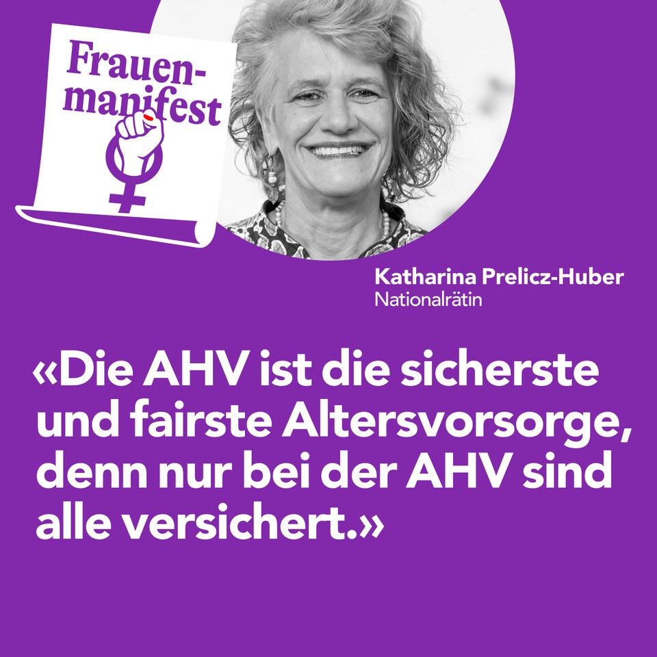 <a href="/K_PreliczHuber/">.</a> und zahlreiche Grüne Frauen haben das Frauenmanifest für eine 13. AHV-Rente unterzeichnet. 📜

Sie fordern eine finanzielle Anerkennung der Arbeit von Frauen, die oft unsichtbar und schlecht bezahlt ist. 💼👩‍👧‍👦

Beenden wir endlich diese Ungerechtigkeit! ✊💜