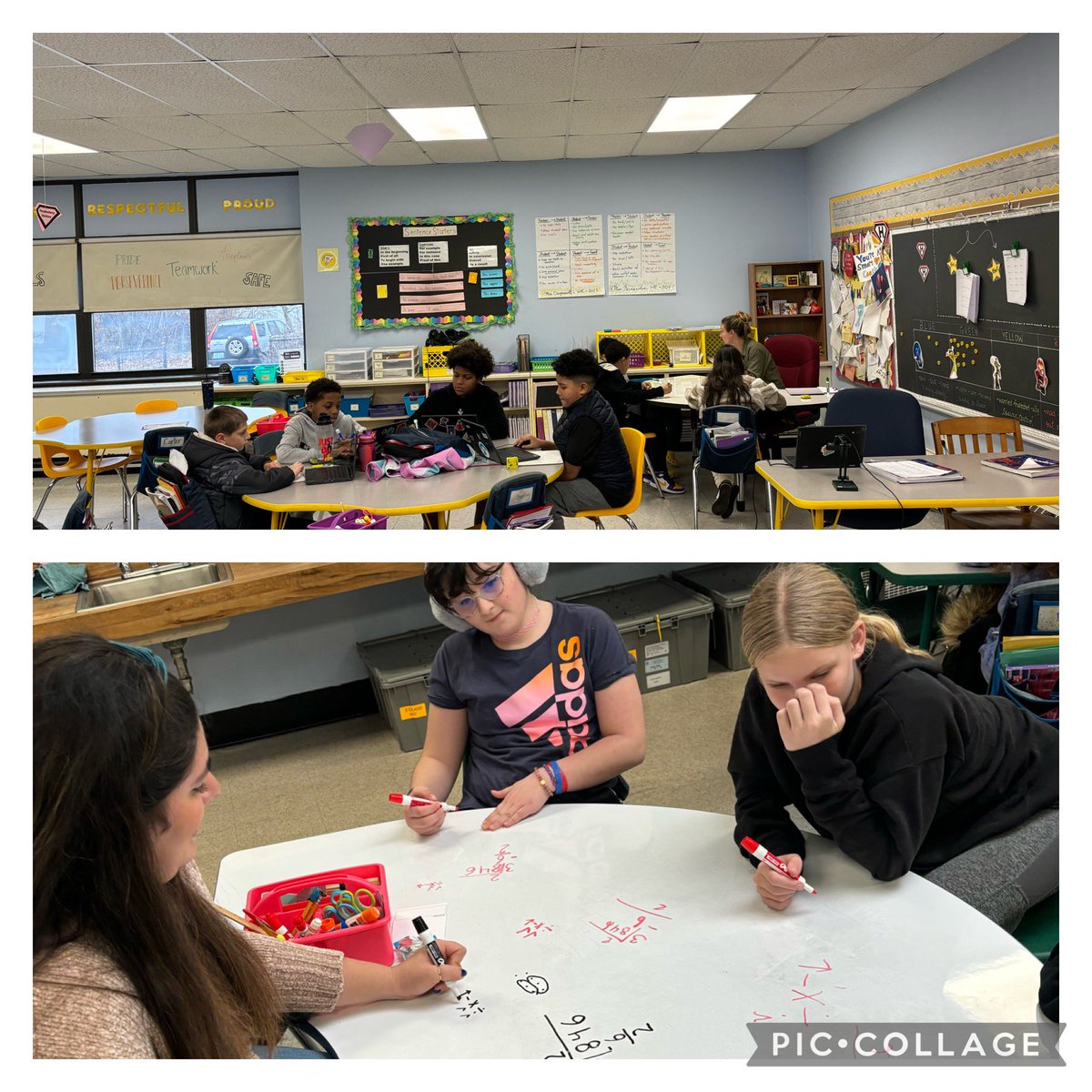 Our 5th grade Mathematicians hard work! <a href="/missfernandes5/">Kirsten Fernandes</a> <a href="/Grade5Heroes/">Tarah Daigneault</a>