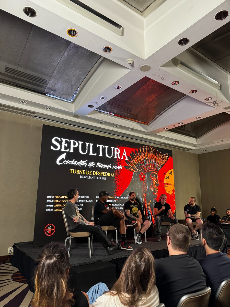tmdqa's tweet photo. O Sepultura acaba de anunciar sua turnê de despedida.

Em coletiva de imprensa, a banda divulgou as primeiras datas da "Celebrating Life Through Death" Tour, que terá início em 01 de Março de 2024 em Belo Horizonte, cidade em que tudo começou! https://t.co/8Oci5dUInJ
