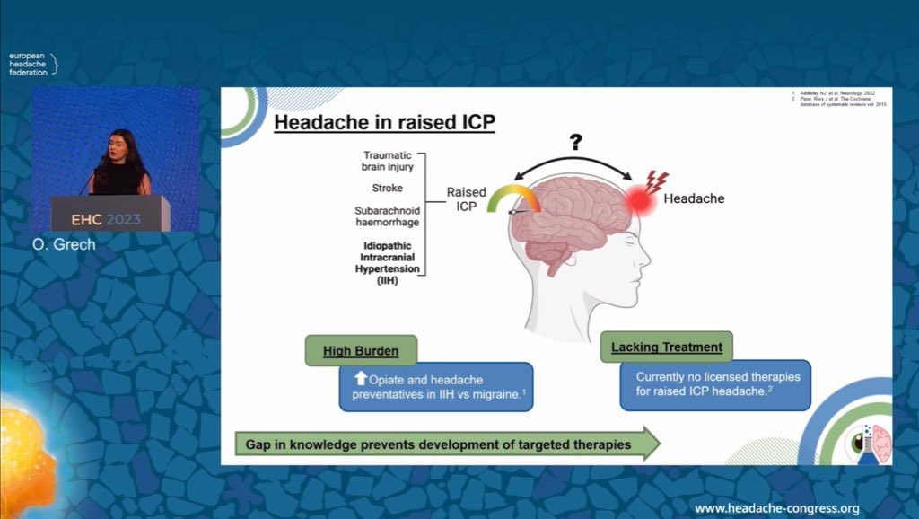 Dr Olivia Grech (@o_grech) on Twitter photo Thrilled to have the opportunity to share the results of my PHD project at the <a href="/EHF_Official/">European Headache Federation</a> #EHC2023 in Barcelona investigating mechanisms and treatments of headache in raised intracranial pressure 🇪🇸🧠 Thrilled to have the opportunity to share the results of my PHD project at the <a href="/EHF_Official/">European Headache Federation</a> #EHC2023 in Barcelona investigating mechanisms and treatments of headache in raised intracranial pressure 🇪🇸🧠