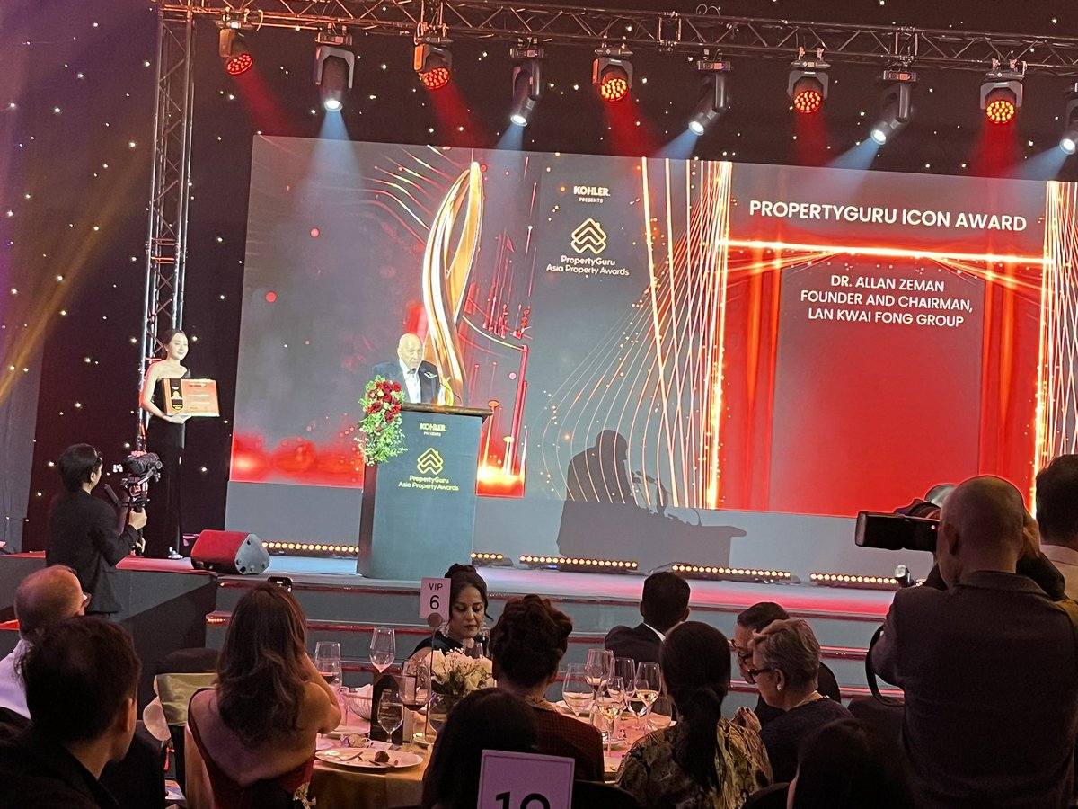CurtisSChin's tweet photo. And the @AsiaPropAwards #AsiaPropertyAwards #Icon Award most deservedly goes to Dr. Allan Zeman, founder &amp; chairman, Lan Kwai Fong Group. Congrats!! 

#HongKong #LanKwaiFong #AllanZeman https://t.co/qUcnfDI9jV #goldstandard #grandfinal #propertyguru #realestate #development https://t.co/TiHq9QNKZc