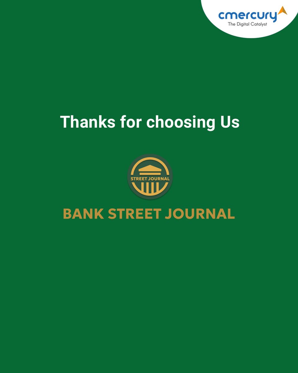 cmercuryhq's tweet photo. We are glad to welcome Bank Street Journal that onboarded us for their email marketing promotions.

Thank you for joining hands with us and look forward to achieving noteworthy accomplishments.

#welcome #CustomerExperience #ThankYou #USA #BusinessNews #CustomerSatisfaction https://t.co/4mBhN1EBu4