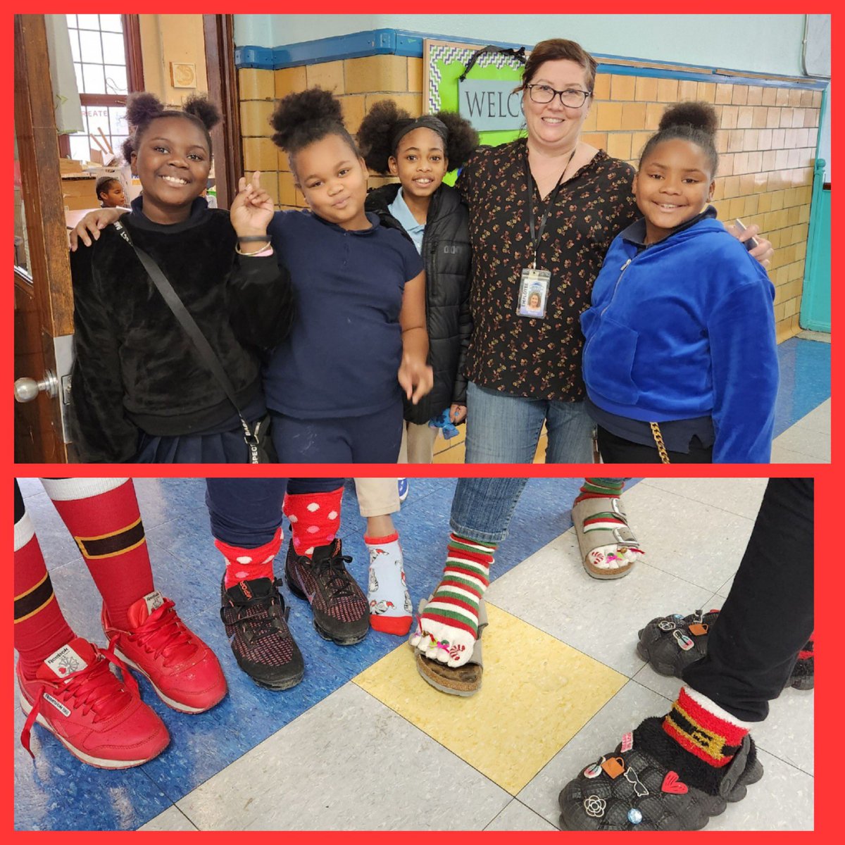Yesterday at Burns we started the 12 Days of Christmas Spirit. 

Day 1 Wear Holiday Socks