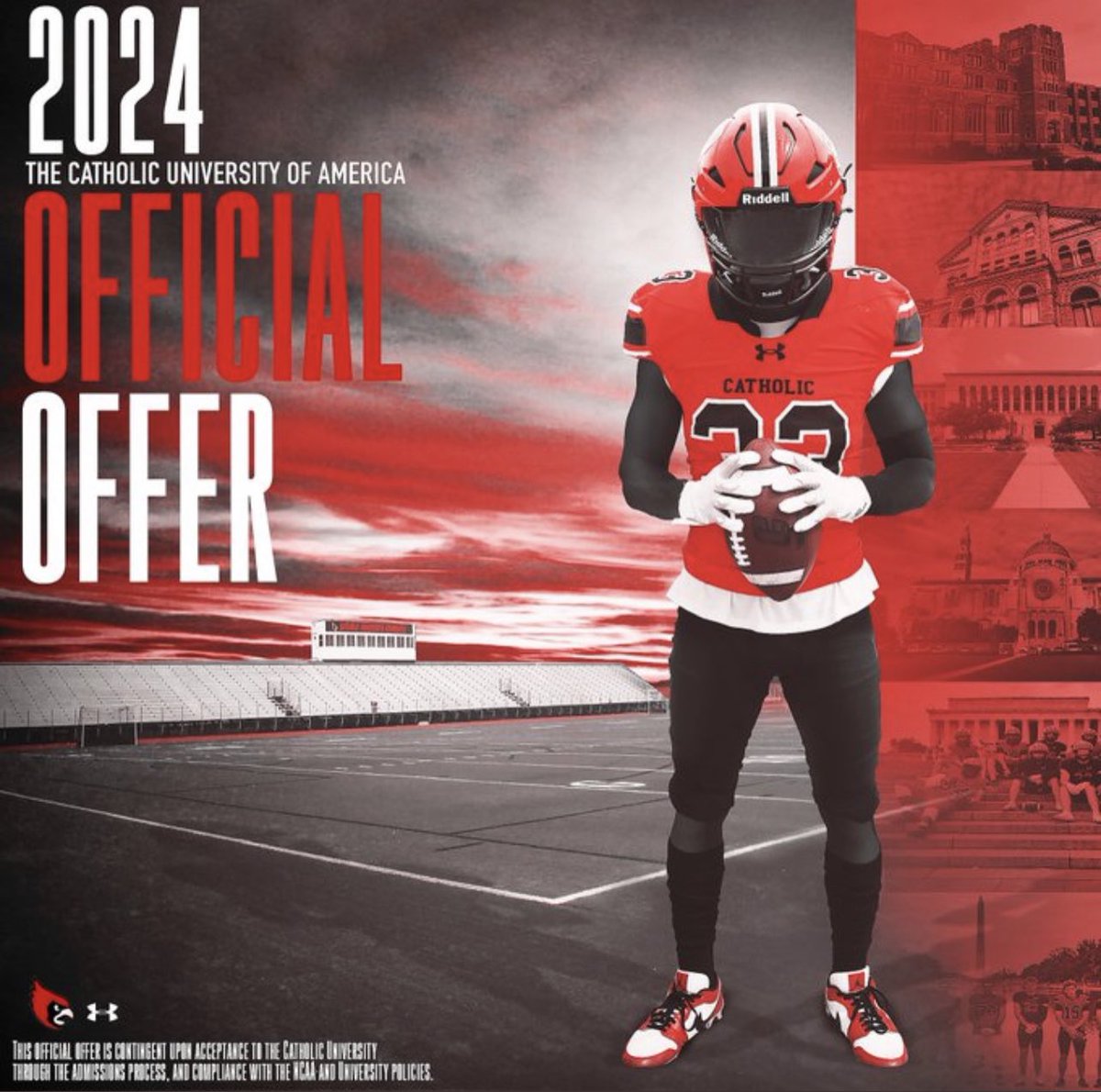 Jamesarefieg (@jamesarefieg24) on Twitter photo Thank you god! After a great conversation with <a href="/CoachMikeGut/">Mike Gutelius '92</a> I’m proud to announce I have received an offer from <a href="/CatholicU_FB/">𝘾𝘼𝙏𝙃𝙊𝙇𝙄𝘾 𝙐 𝙁𝙊𝙊𝙏𝘽𝘼𝙇𝙇</a> Thank you god! After a great conversation with <a href="/CoachMikeGut/">Mike Gutelius '92</a> I’m proud to announce I have received an offer from <a href="/CatholicU_FB/">𝘾𝘼𝙏𝙃𝙊𝙇𝙄𝘾 𝙐 𝙁𝙊𝙊𝙏𝘽𝘼𝙇𝙇</a>