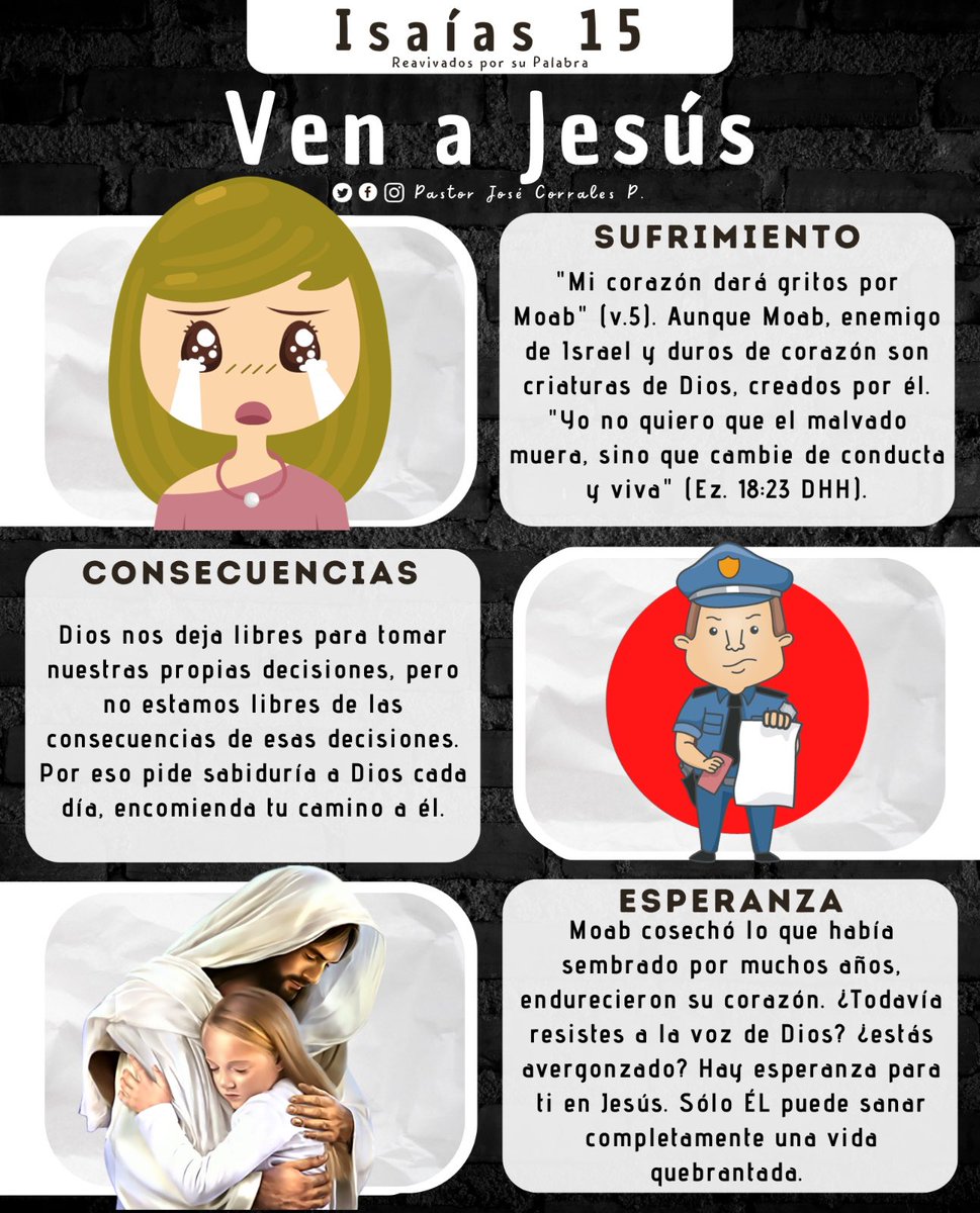 enehg_g's tweet photo. #RxsP decide x Jesús te dará victoria🥰, xq la desobediencia destruye😔+El desea salvar a todos. 15 Moab será destruida, su cabeza tapada, aullaran todos y traeré sobre Dimón,males mayores 😯🙏. El amor de Dios, nos motive apartarnos del mal🙏. "Yo no deseo q el malvado muera..." https://t.co/yLNr8E5Cwr