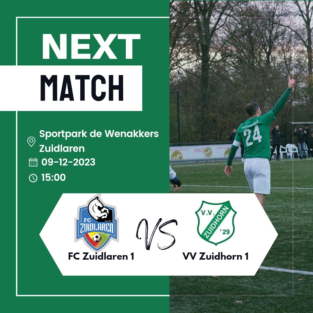 vv Zuidhorn (@vvzuidhorn) on Twitter photo Morgen staat de uitwedstrijd tegen <a href="/FCZuidlaren/">FC Zuidlaren</a> op het programma⚽️
Gaat het Zuidhorn lukken om met 3 punten de winterstop in te gaan?
⚽️ FC Zuidlaren - VV Zuidhorn
📍 Sportpark de Wenakkers, Zuidlaren
🕒 15:00
#wijzijnzuidhorn Morgen staat de uitwedstrijd tegen <a href="/FCZuidlaren/">FC Zuidlaren</a> op het programma⚽️
Gaat het Zuidhorn lukken om met 3 punten de winterstop in te gaan?
⚽️ FC Zuidlaren - VV Zuidhorn
📍 Sportpark de Wenakkers, Zuidlaren
🕒 15:00
#wijzijnzuidhorn