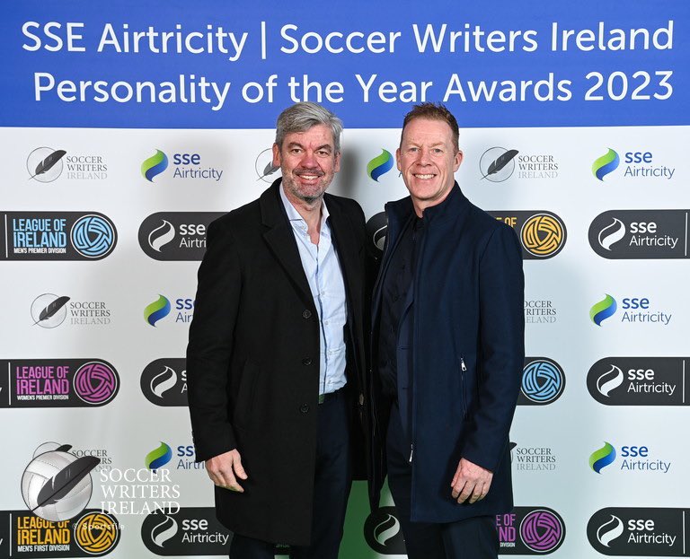 SoccerWritersIr's tweet photo. Our guests are a very stylish and equally handsome lot - looking great on arrival at our Awards Banquet today!๐คต
๐ท @sportsfile
#SWIAwards | @sseairtricity https://t.co/rfRC8beWly