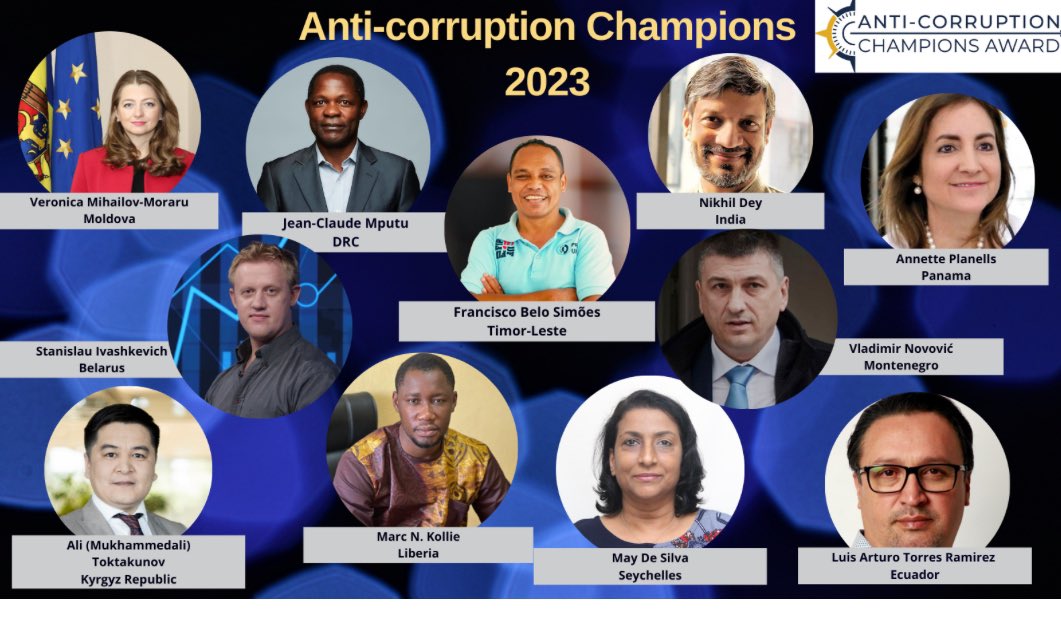 StateCGAC's tweet image. A privilege to honor and meet with the Department’s 2023 Anti-Corruption Champion Award honorees yesterday. Congrats on your remarkable and persistent work! We continue to support and recognize such efforts to counter corruption. #ACCA2023