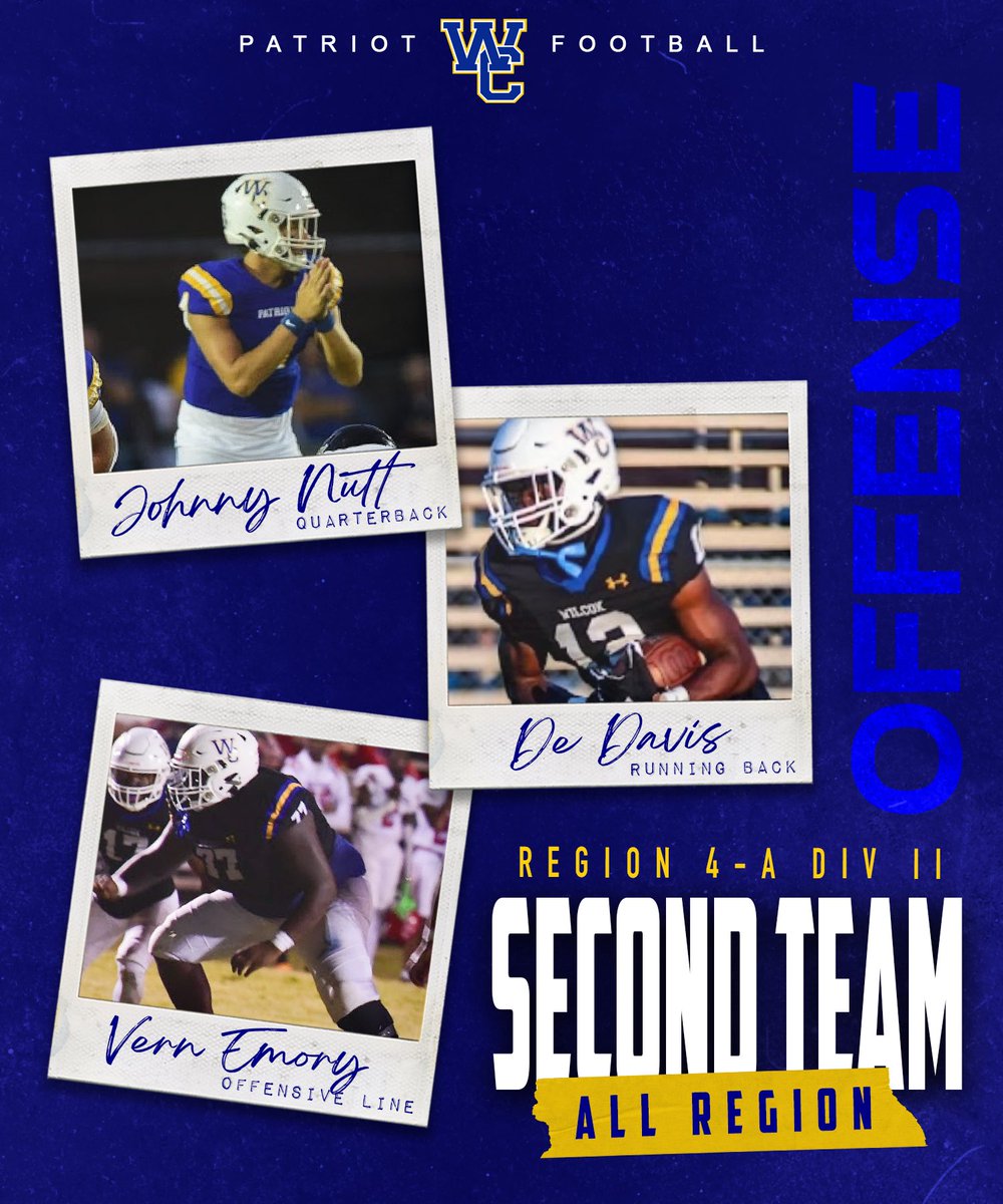 Congratulations to <a href="/JohnnyNutt2/">Johnny Nutt</a> <a href="/Vern_Emory/">Vernice Emory</a> <a href="/DeDavis12_/">De Davis</a> for all being selected by the Region Coaches to the 2nd Team Offense
