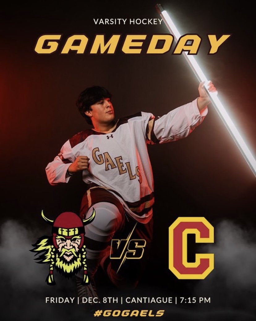 #GameDay🏒
Varsity at Chaminade - 7:15 PM
JV at Kellenberg - 6:00 PM
#GoGaels