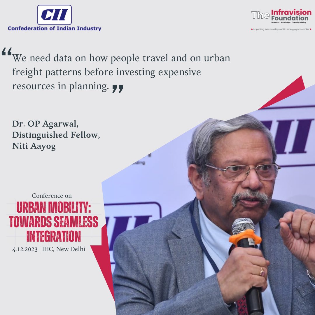 Dr. @OPAgarWRI strssed on data need for travel and freight planning at the #UrbanMobilityConference. 

#urbanplanning #citytravel #urbandevelopment #freight #urbantransport #infrastructure