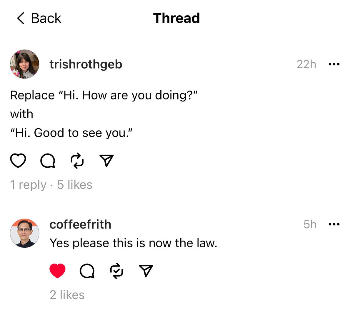 I had this thought and Will made it law. And we know as an industry that WF decides what we do next (no sarcasm). 
Come over to 🧵, #coffee