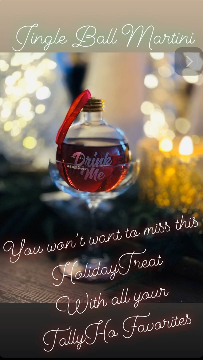 585TallyHo's tweet photo. Tally Ho it’s Christmas all month long!! Come and try our new holiday drinks!! https://t.co/YHzjuo2XPB