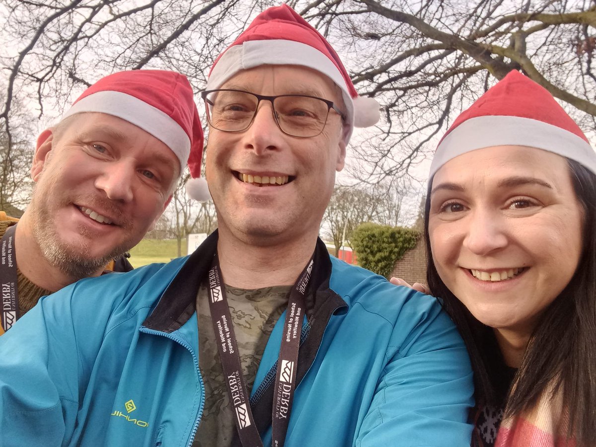 Several of our staff participated in this year's @DerbyUni santa run and walk today in Markeaton Park! #getactive #Christmas