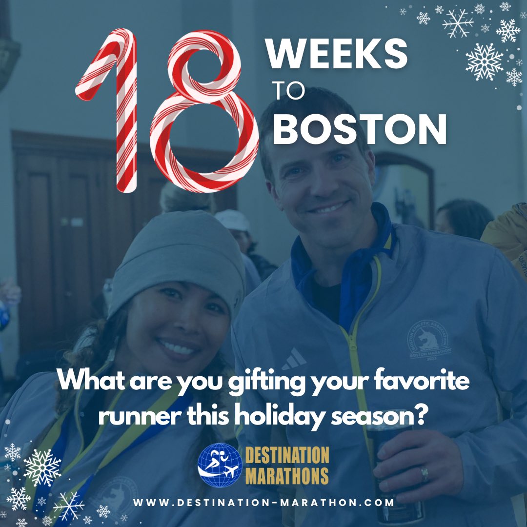 Boston is just over 18 weeks away!

Why not treat your favorite runner to a VIP experience this year?

Learn more at: tinyurl.com/DMBoston24

#Boston #Bostonmarathon #BQ #bostonqualifer #worldmajor #marathontraining #giftforrunners